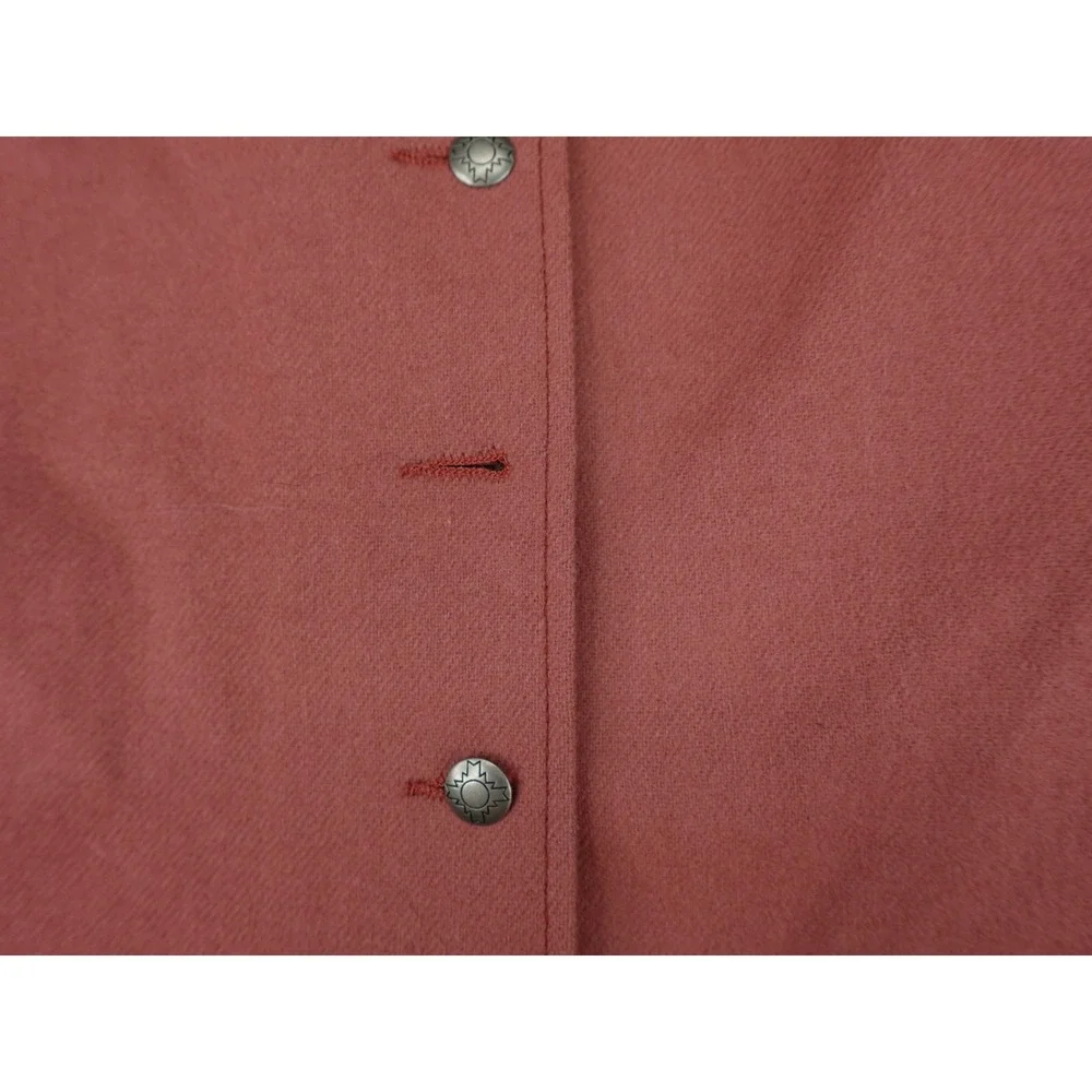 Red River Collection Wool Maxi Skirt Womens M Rose Good Button Front Western